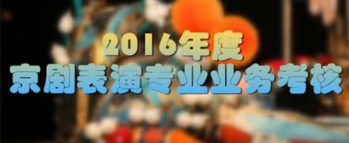 抽插淫妻骚屄视频国家京剧院2016年度京剧表演专业业务考...